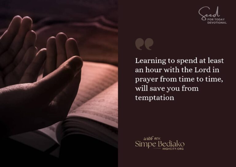 Spend an hour with the Lord in prayer