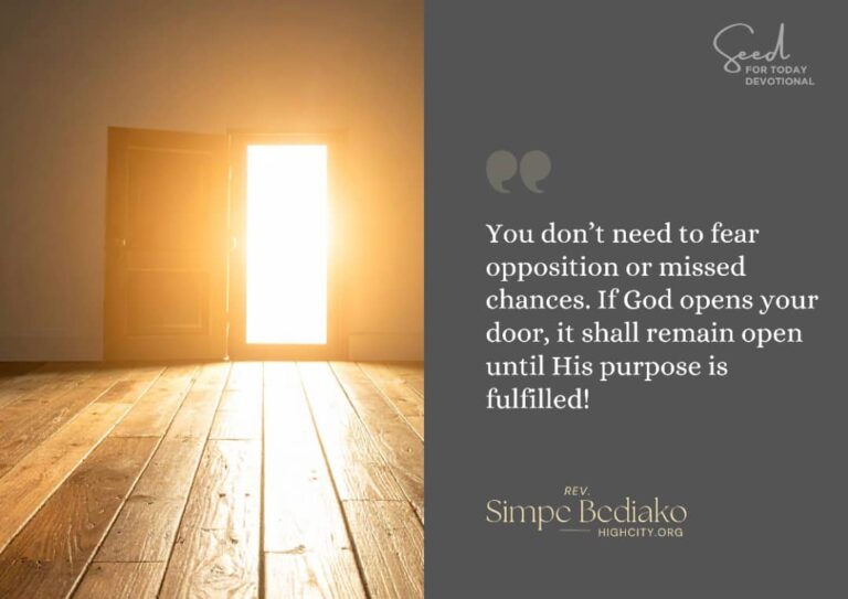 No man can shut the door